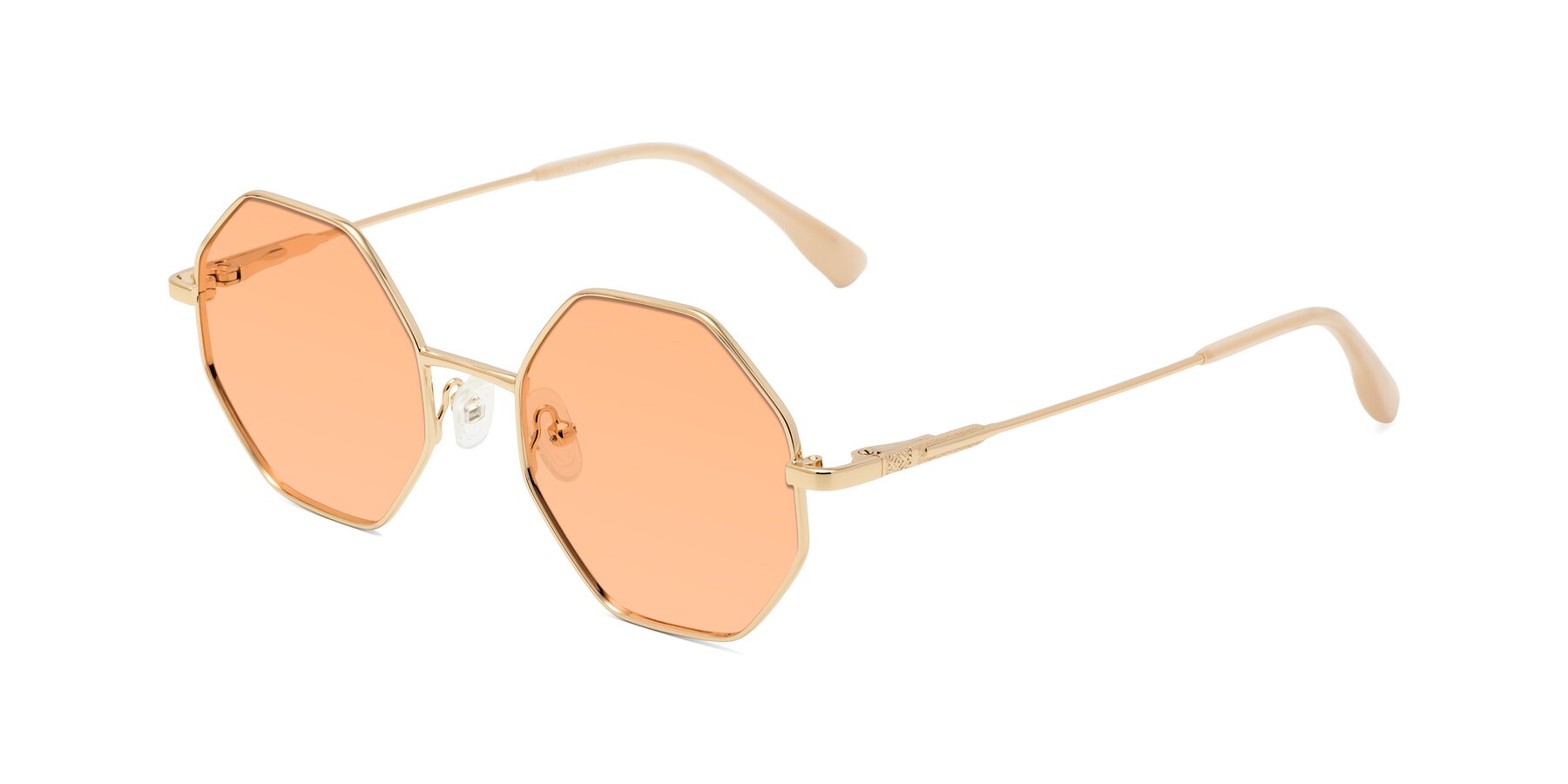 Angle of Fall in Gold with Light Orange Tinted Lenses