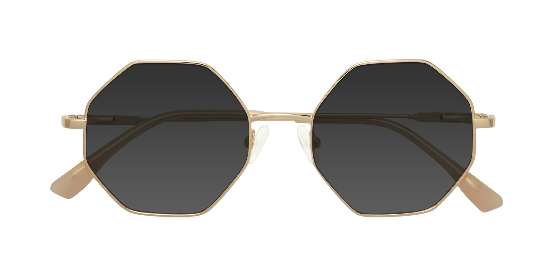 Folded Front of Fall in Gold with Gray Tinted Lenses