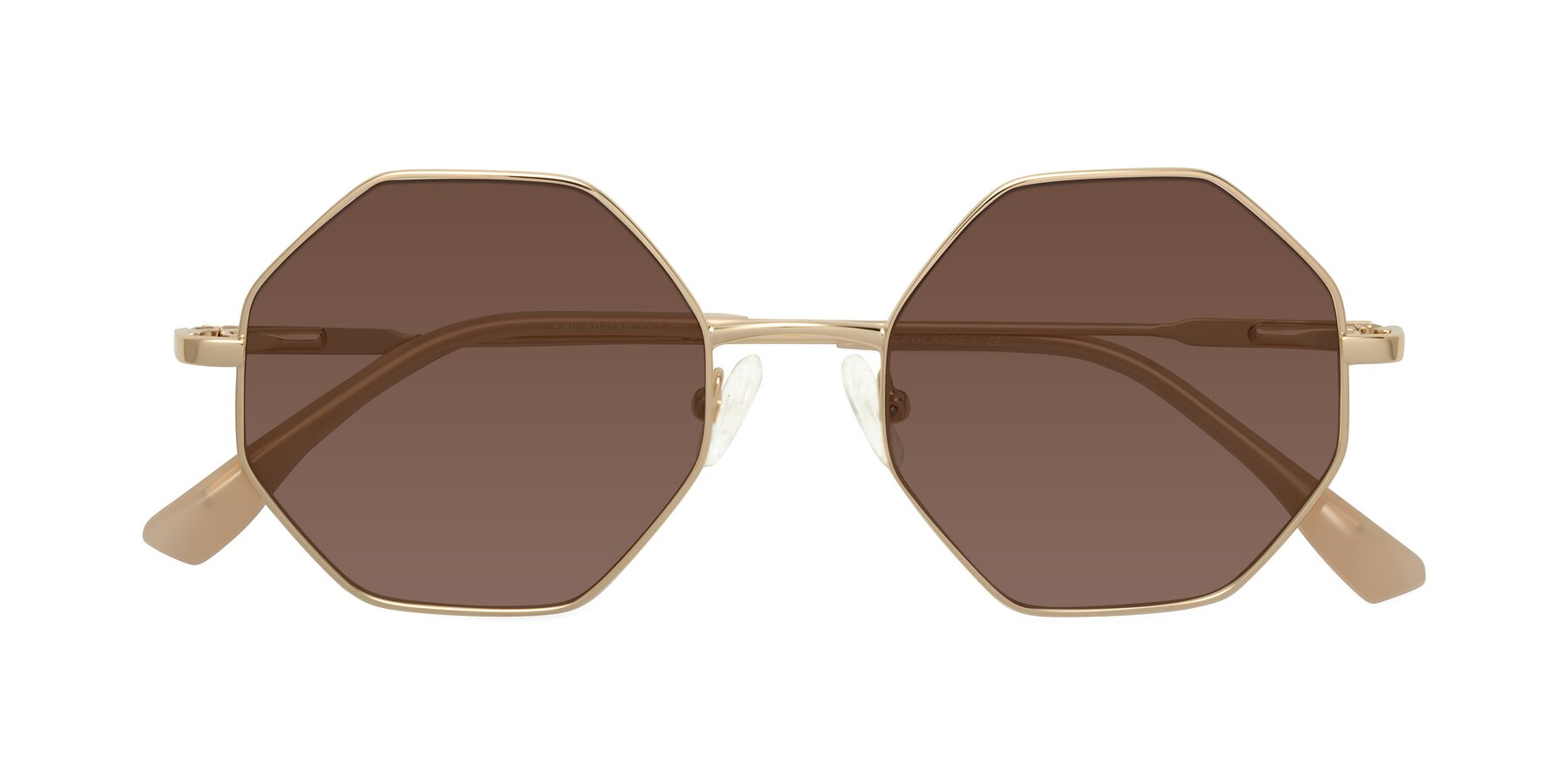 Folded Front of Fall in Gold with Brown Tinted Lenses