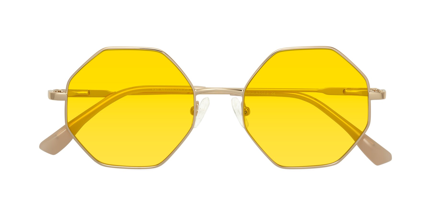 Folded Front of Fall in Gold with Yellow Tinted Lenses