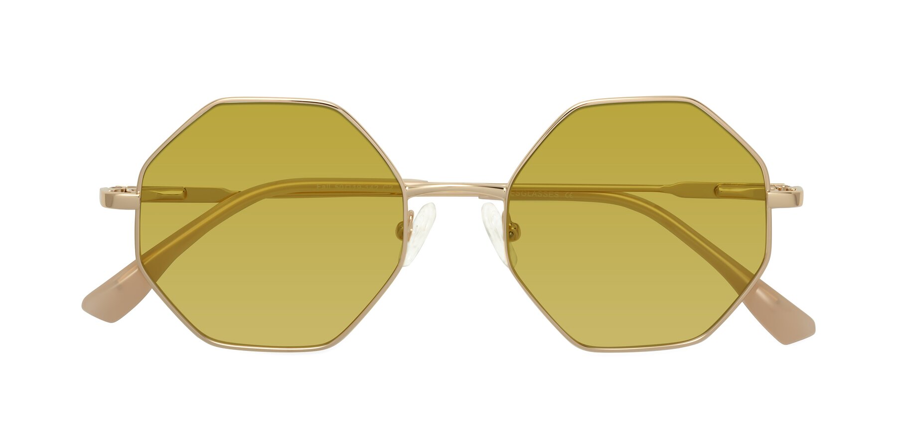 Folded Front of Fall in Gold with Champagne Tinted Lenses