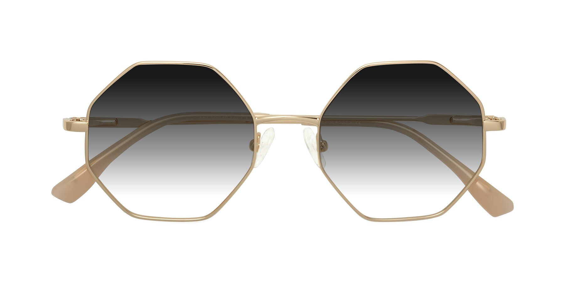 Folded Front of Fall in Gold with Gray Gradient Lenses