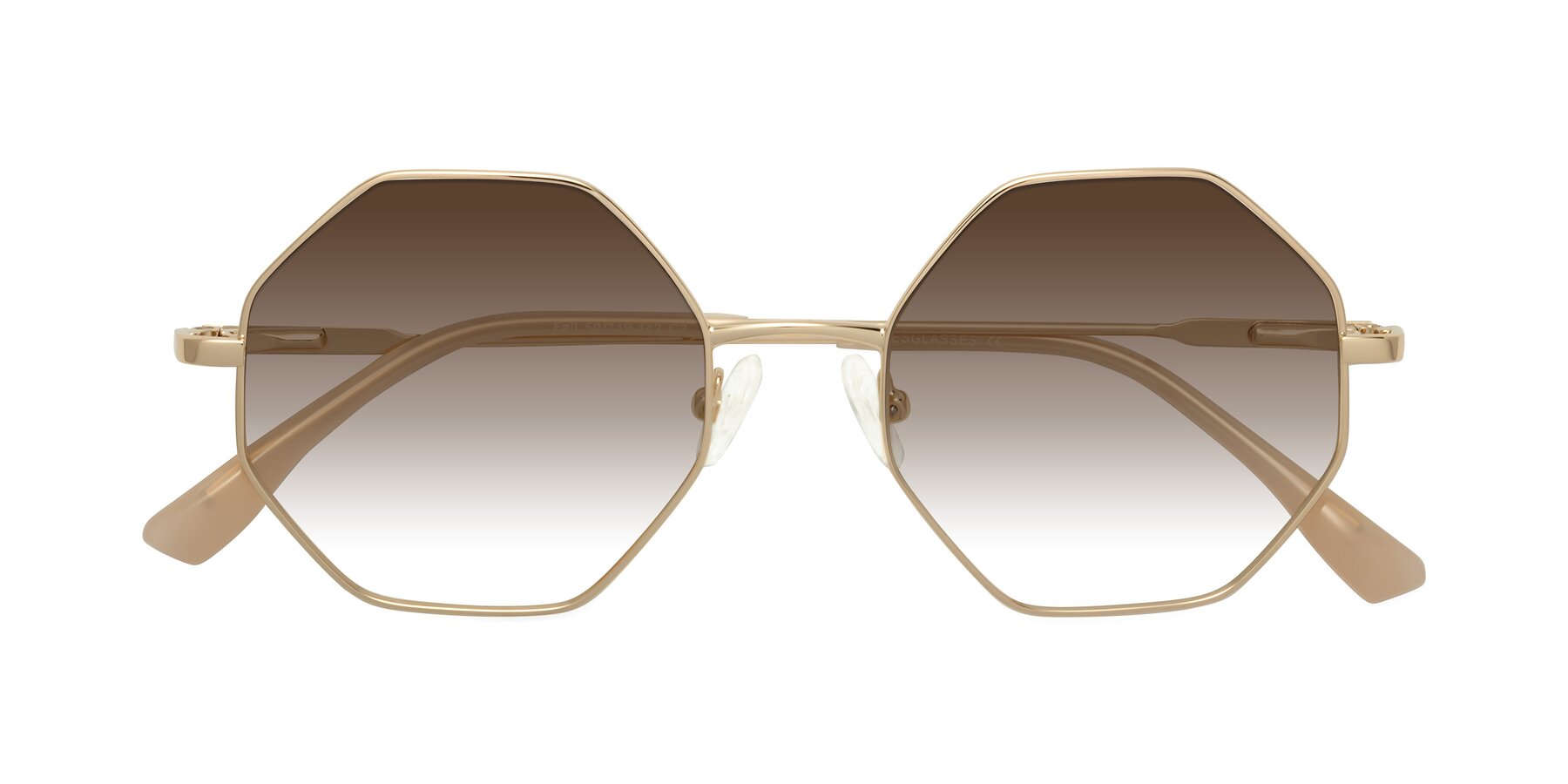 Folded Front of Fall in Gold with Brown Gradient Lenses