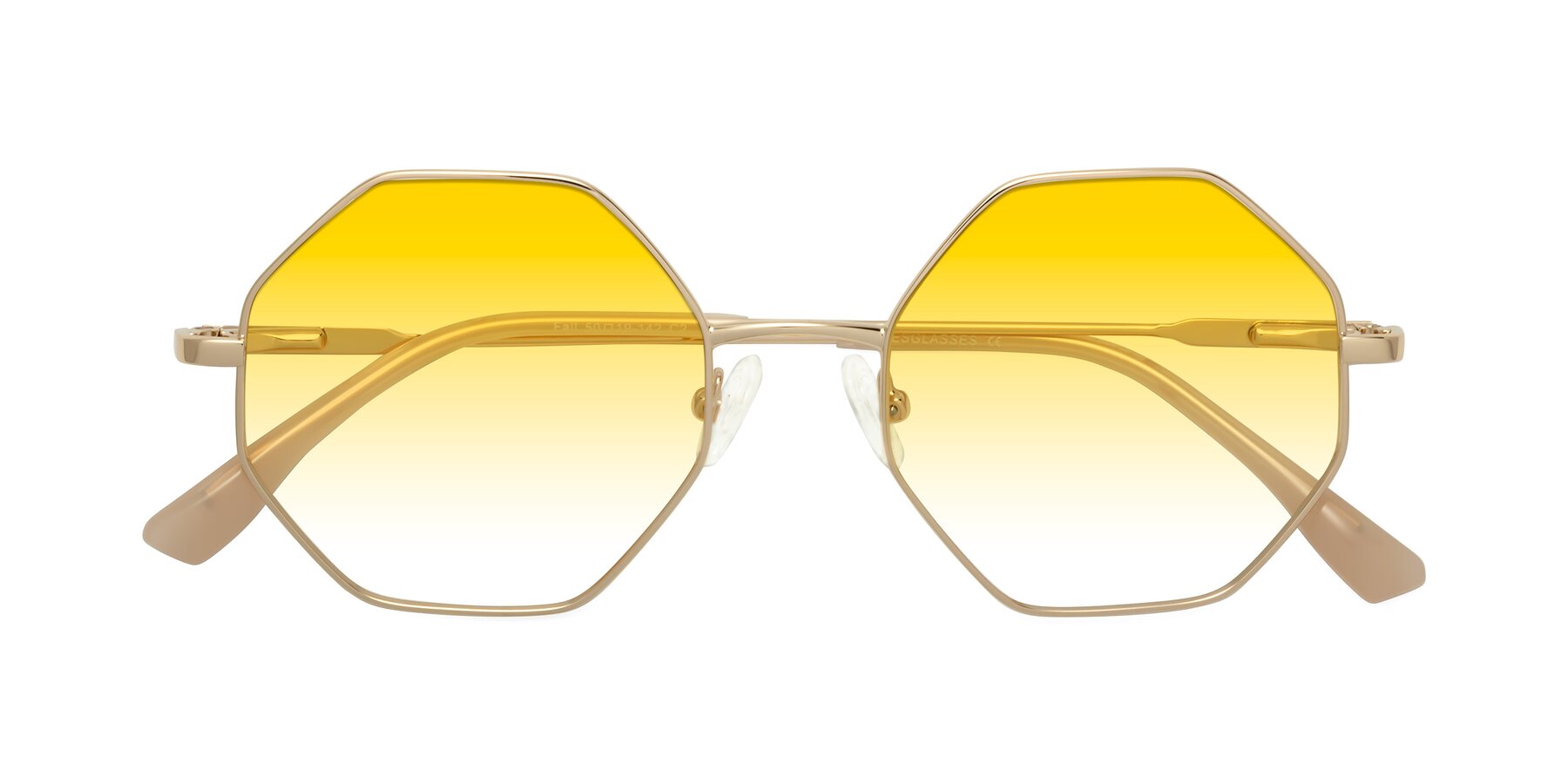 Folded Front of Fall in Gold with Yellow Gradient Lenses