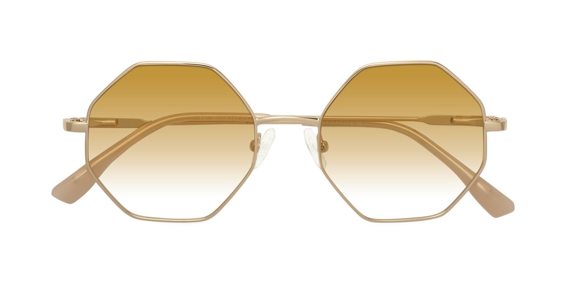 Folded Front of Fall in Gold with Champagne Gradient Lenses