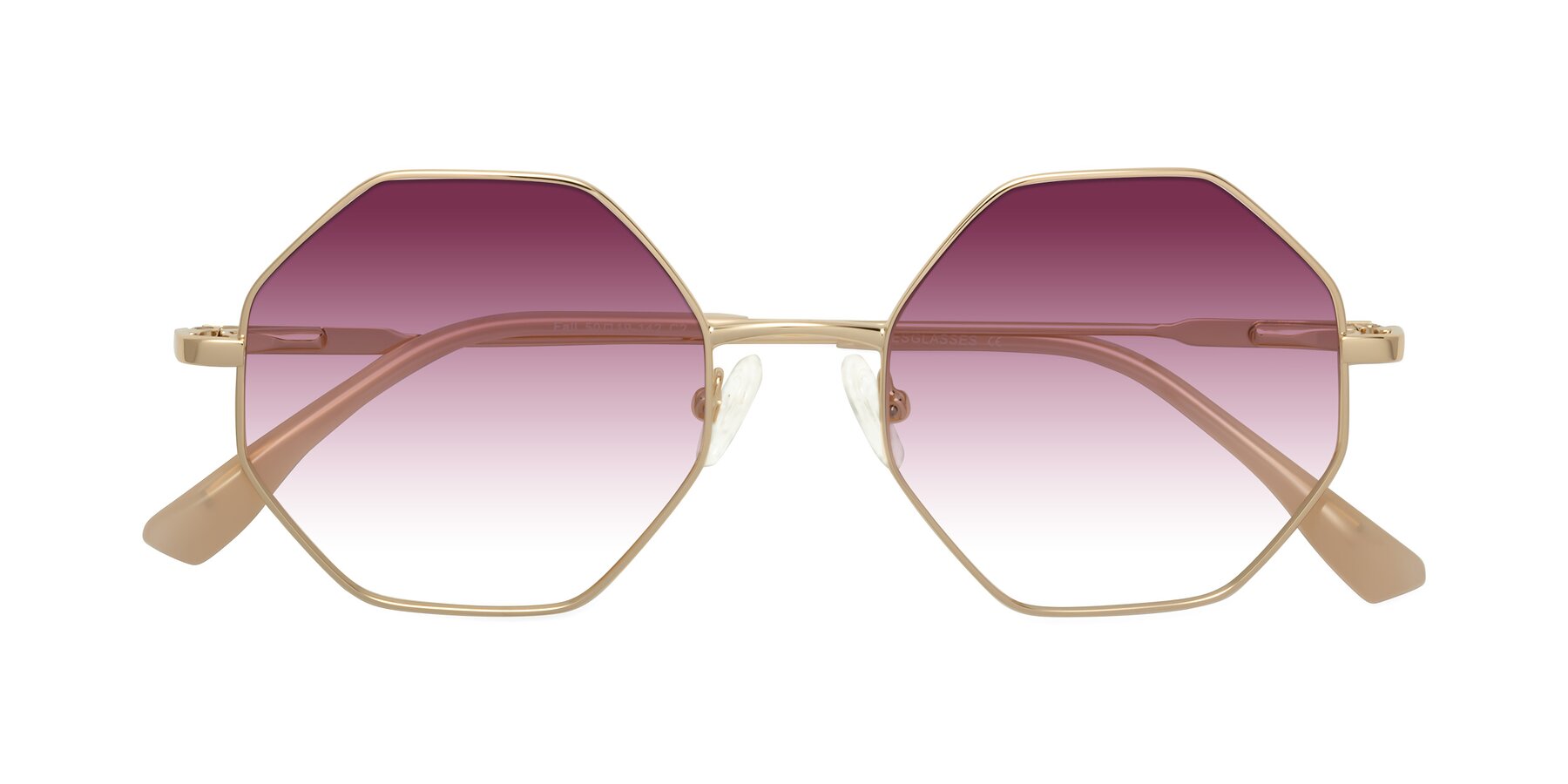 Folded Front of Fall in Gold with Wine Gradient Lenses