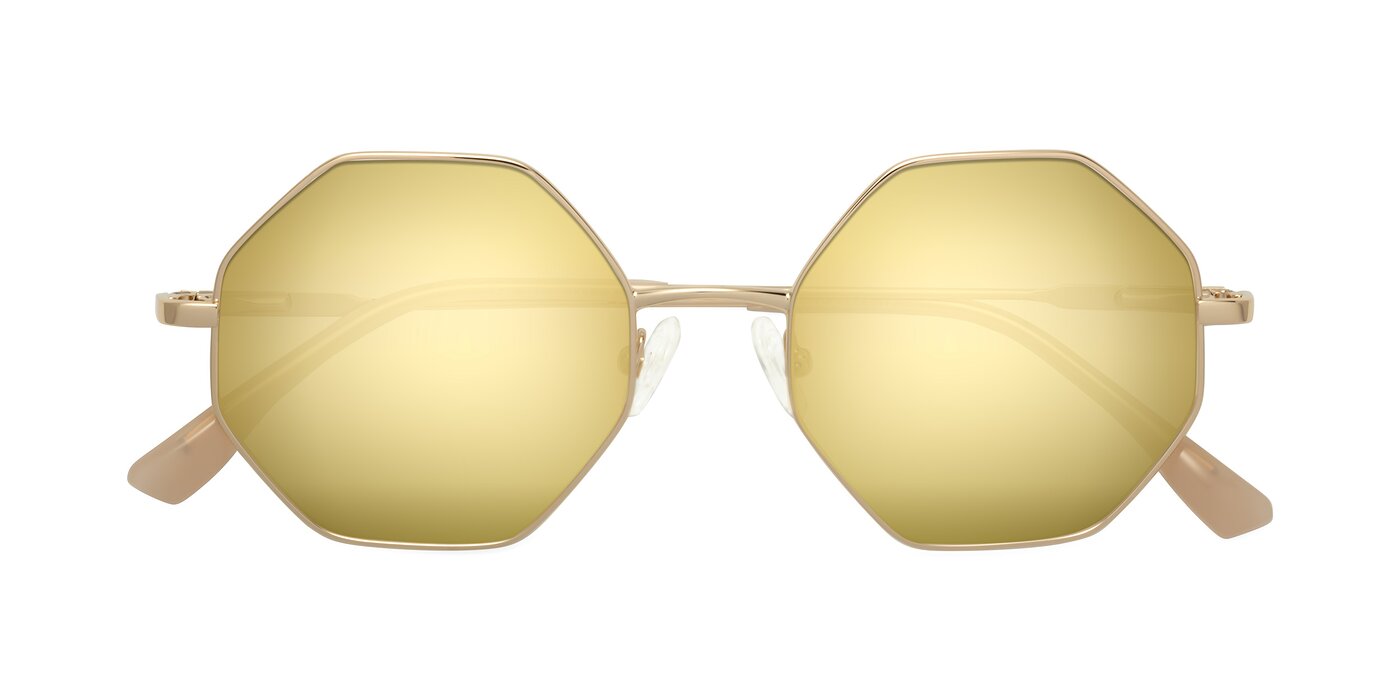 Fall - Gold Flash Mirrored Sunglasses