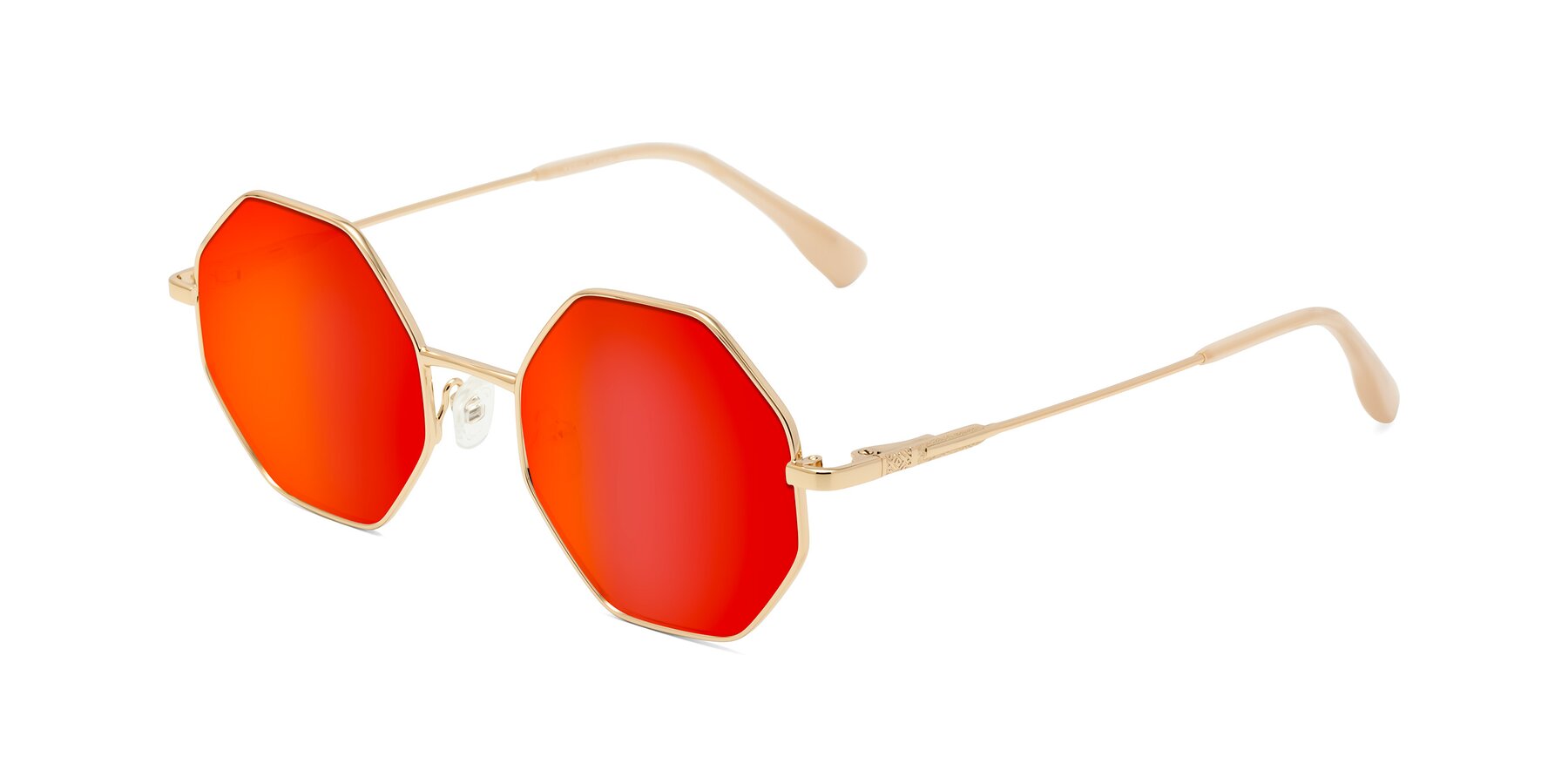 Angle of Fall in Gold with Red Gold Mirrored Lenses