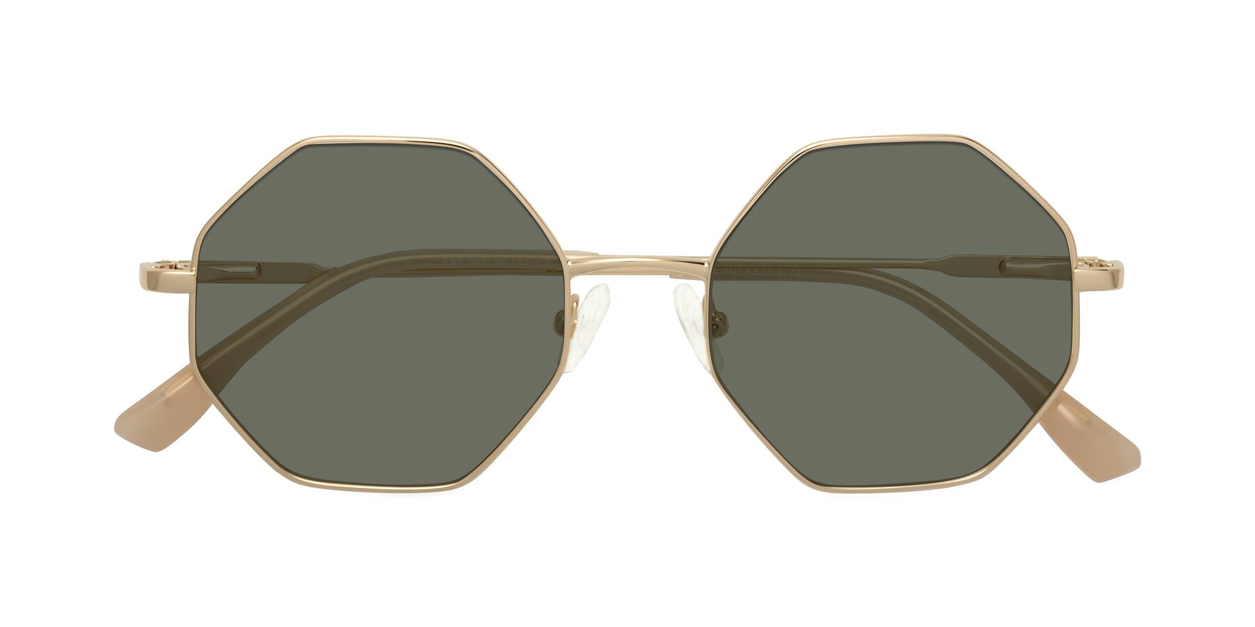 Folded Front of Fall in Gold with Gray Polarized Lenses