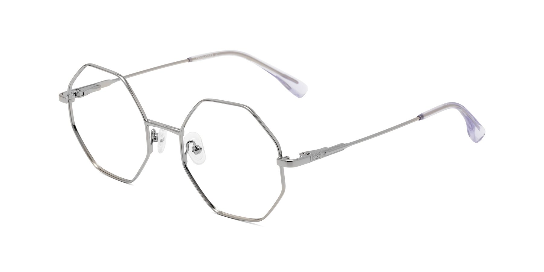 Angle of Fall in Silver with Clear Eyeglass Lenses