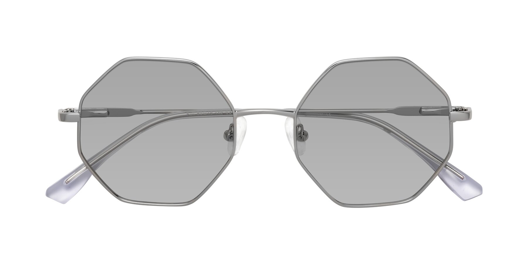 Folded Front of Fall in Silver with Light Gray Tinted Lenses