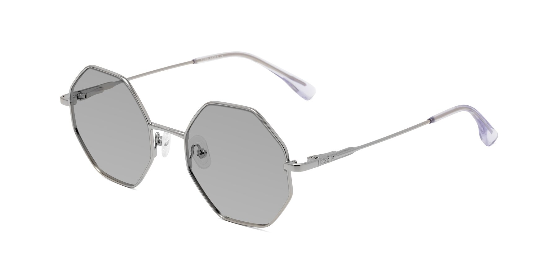 Angle of Fall in Silver with Light Gray Tinted Lenses