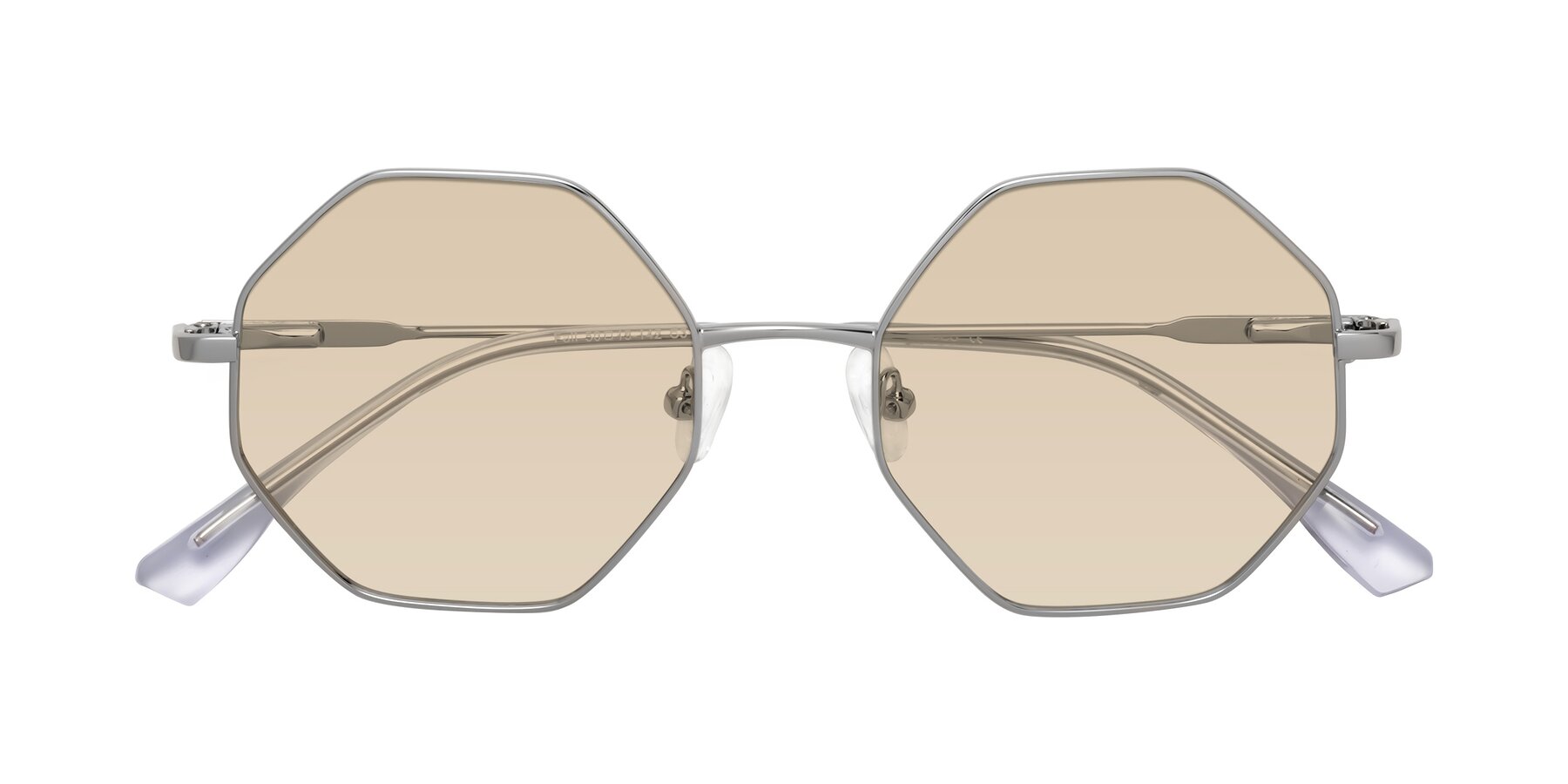 Folded Front of Fall in Silver with Light Brown Tinted Lenses