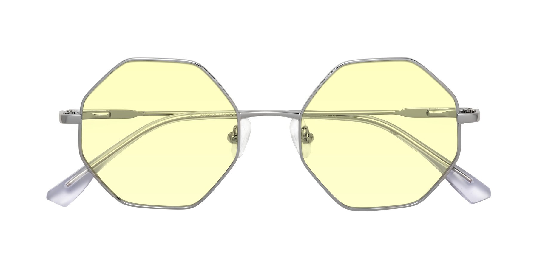 Folded Front of Fall in Silver with Light Yellow Tinted Lenses