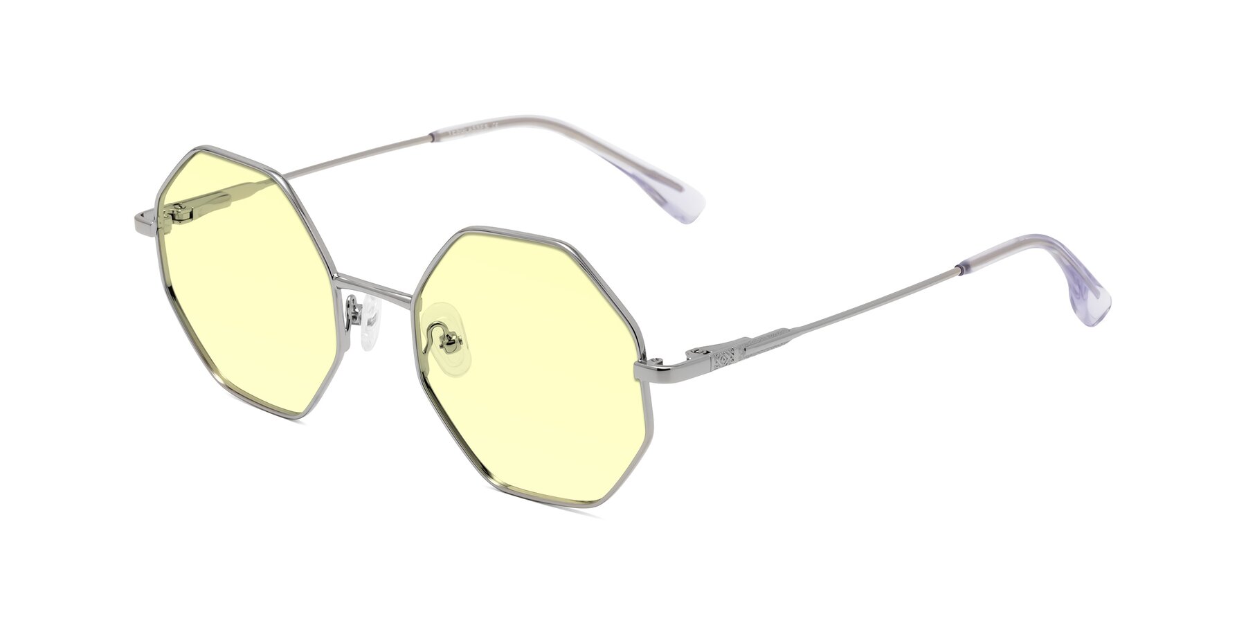 Angle of Fall in Silver with Light Yellow Tinted Lenses