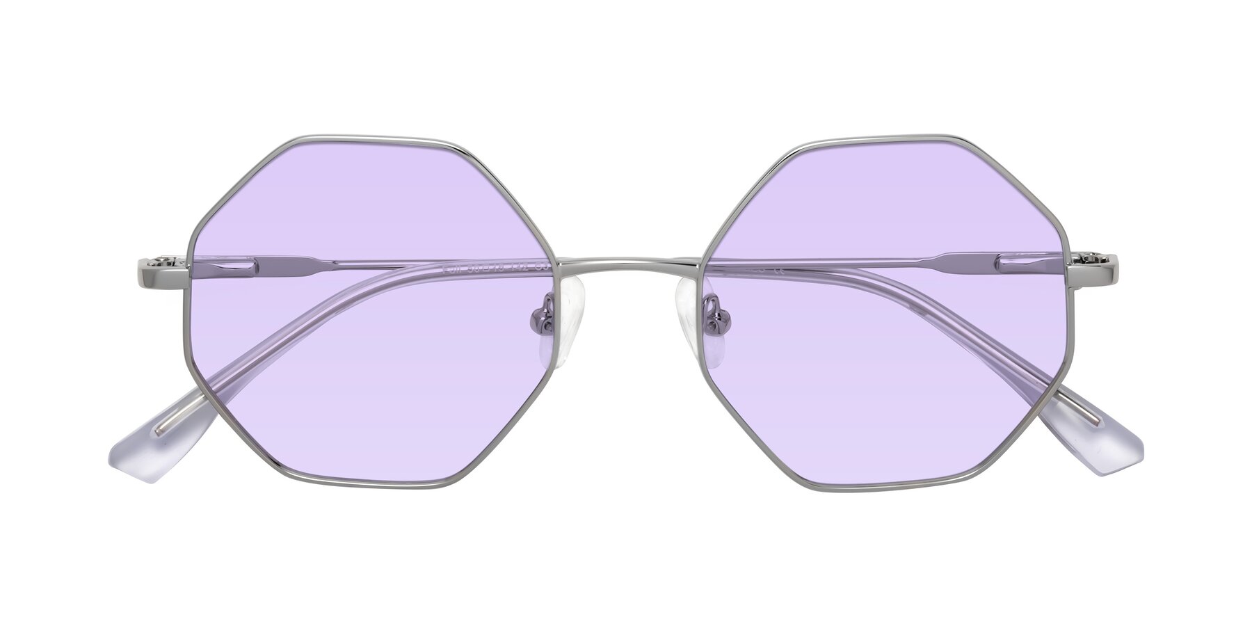 Folded Front of Fall in Silver with Light Purple Tinted Lenses