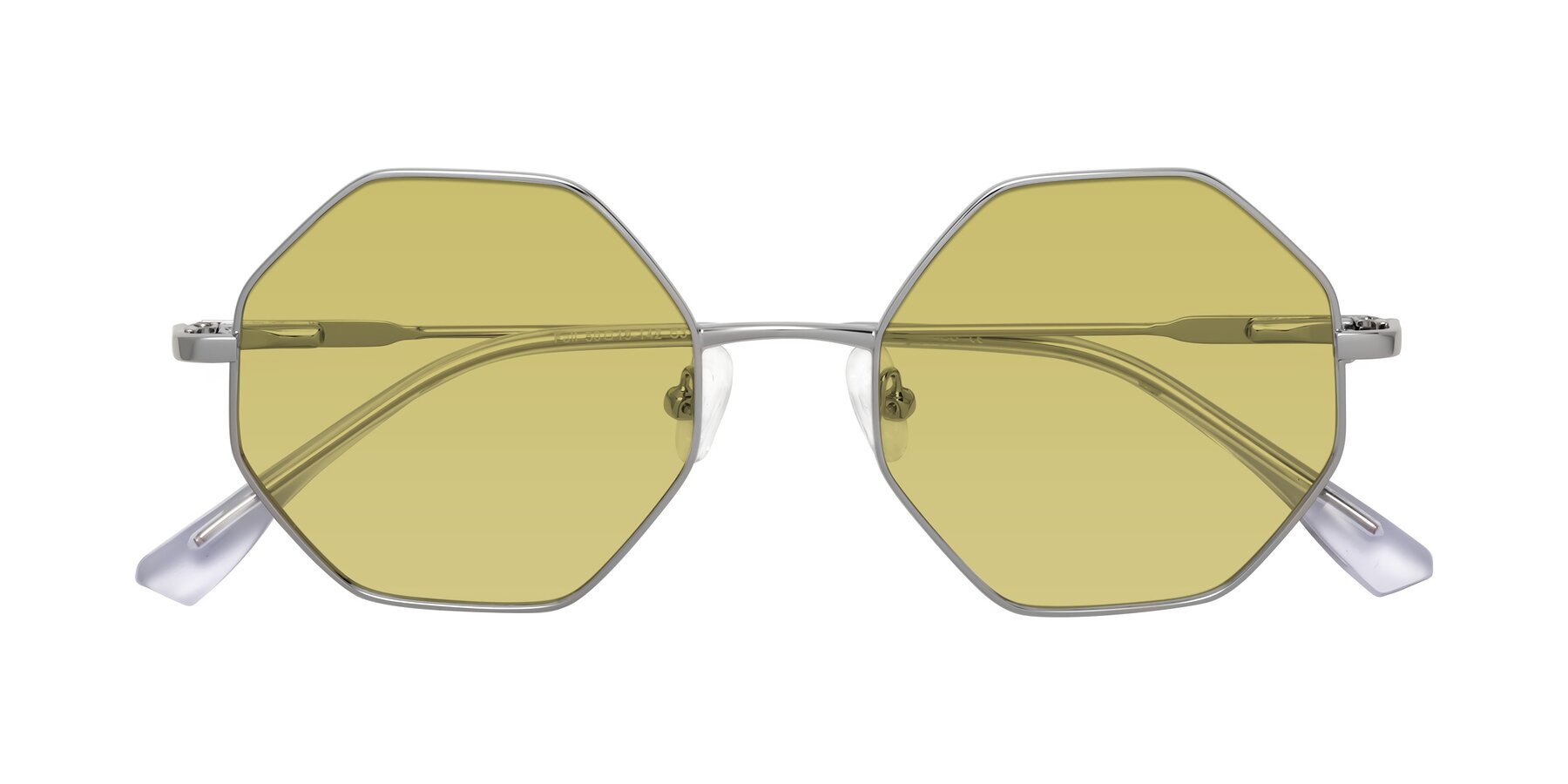 Folded Front of Fall in Silver with Medium Champagne Tinted Lenses