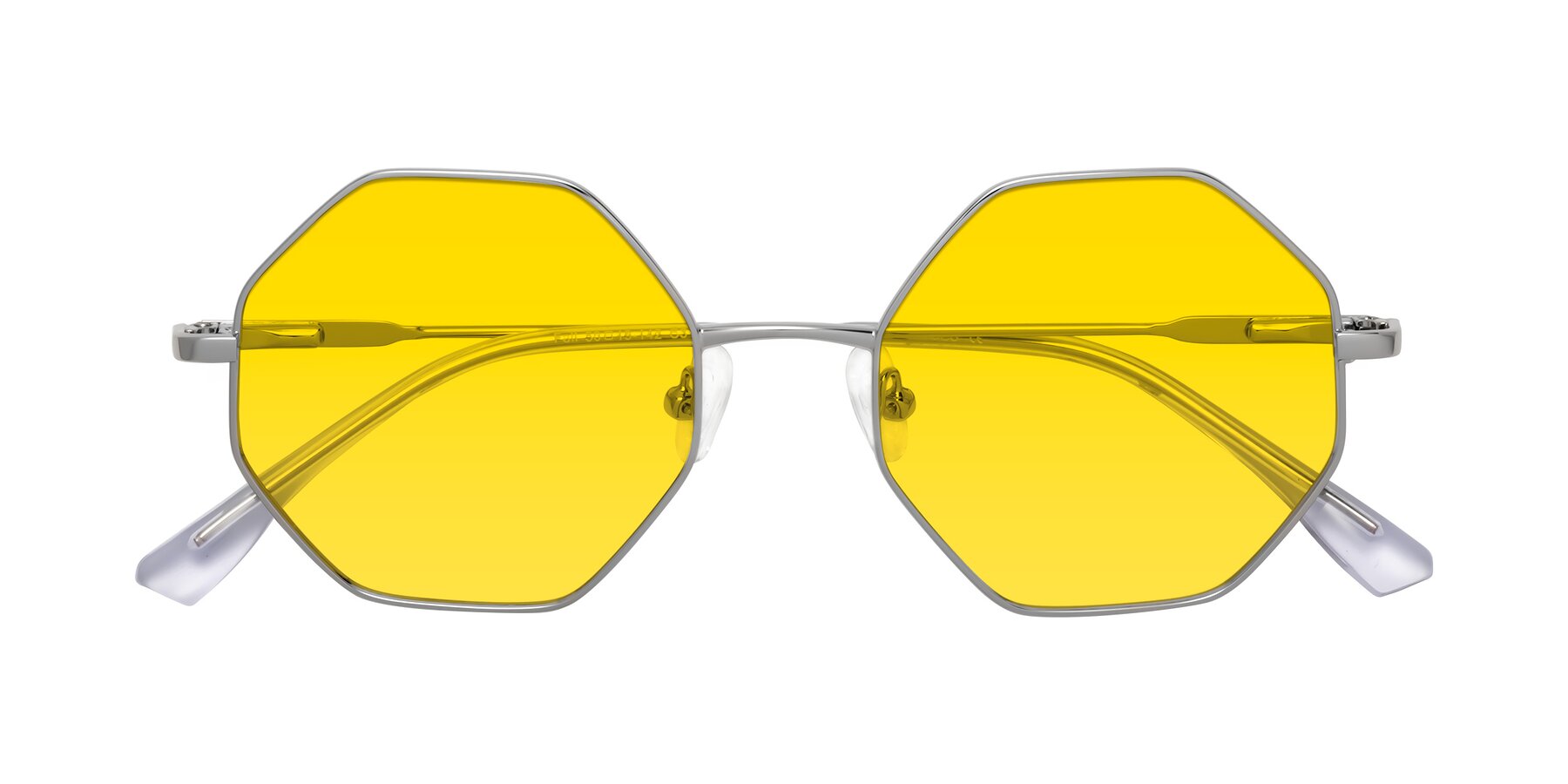 Folded Front of Fall in Silver with Yellow Tinted Lenses