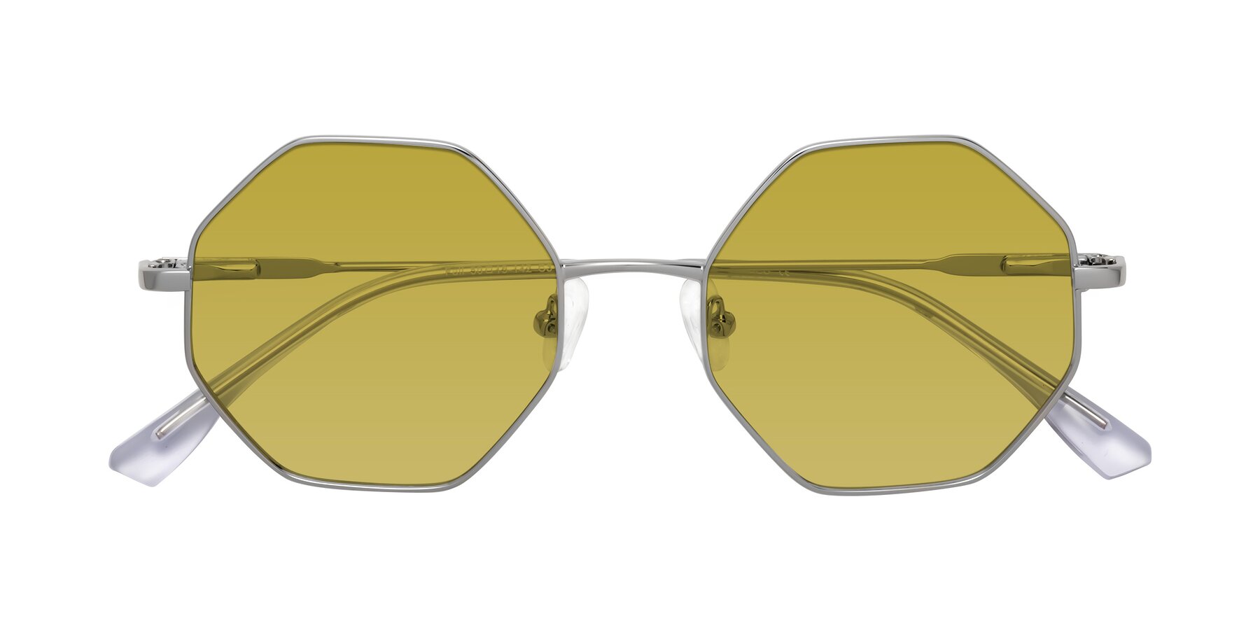 Folded Front of Fall in Silver with Champagne Tinted Lenses