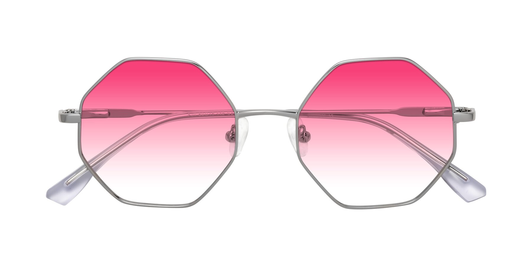 Folded Front of Fall in Silver with Pink Gradient Lenses