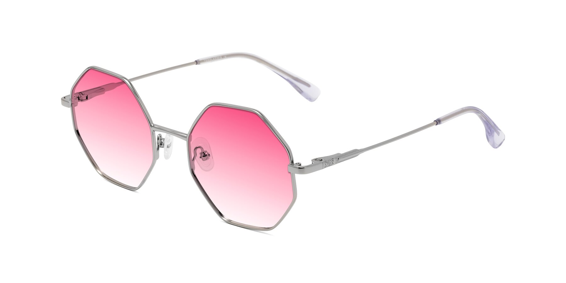 Angle of Fall in Silver with Pink Gradient Lenses