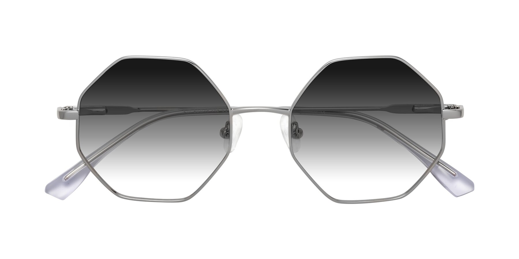 Folded Front of Fall in Silver with Gray Gradient Lenses