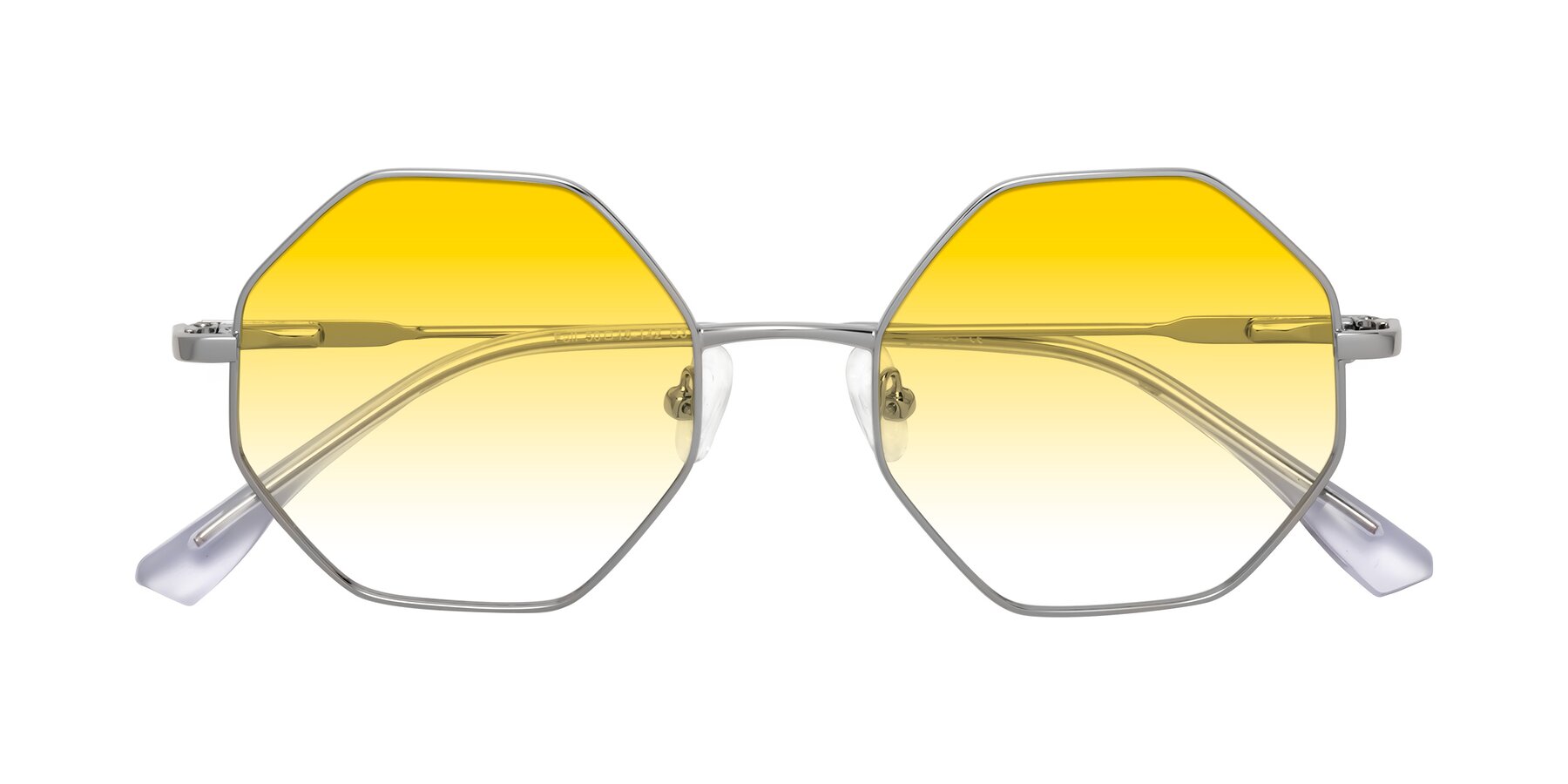 Folded Front of Fall in Silver with Yellow Gradient Lenses