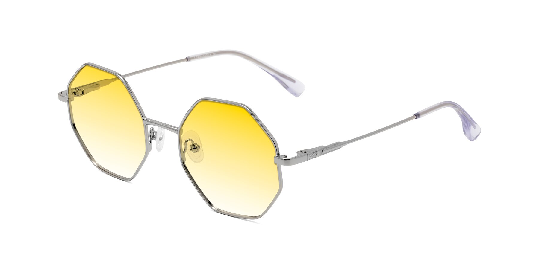 Angle of Fall in Silver with Yellow Gradient Lenses