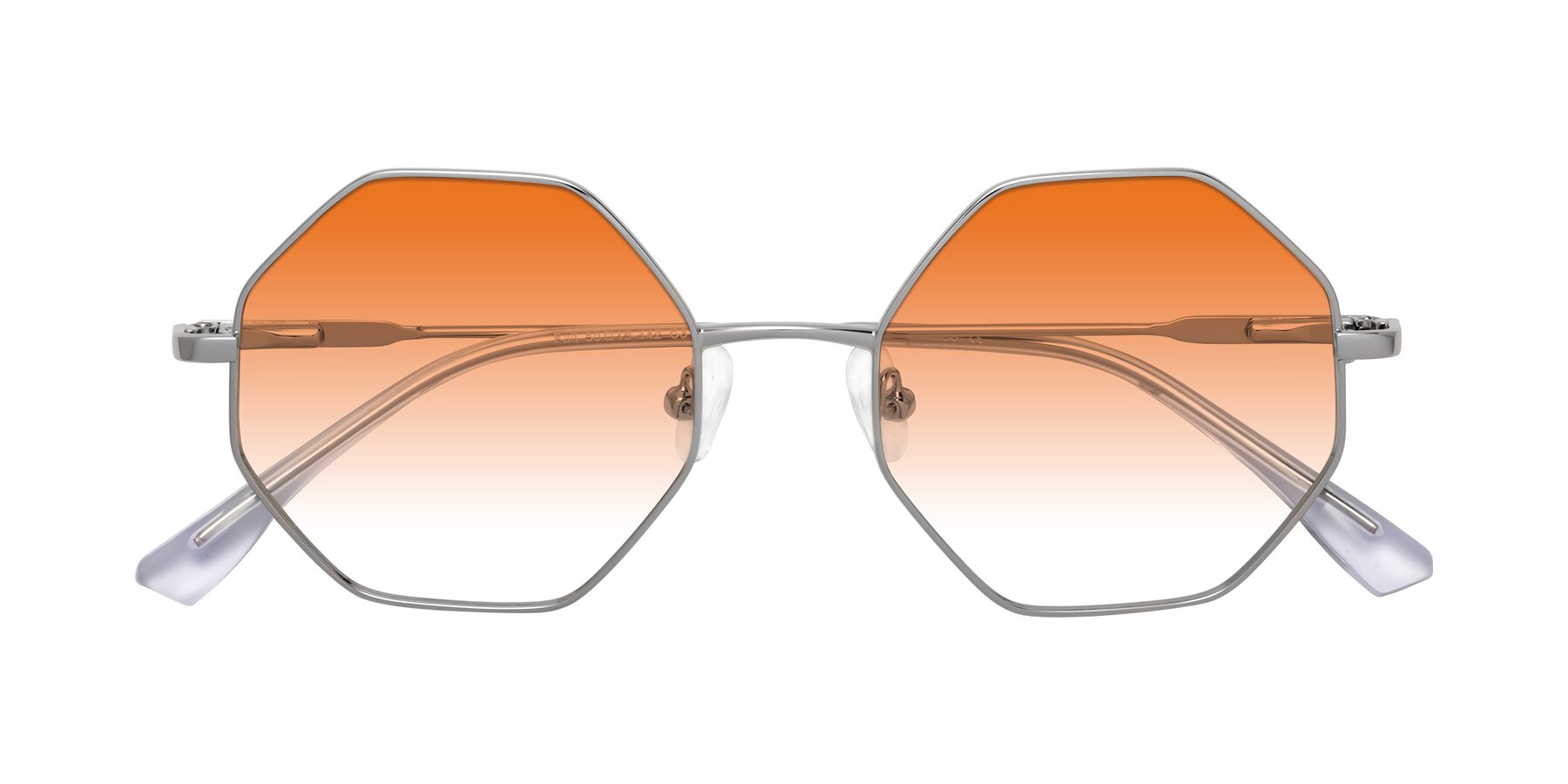 Folded Front of Fall in Silver with Orange Gradient Lenses