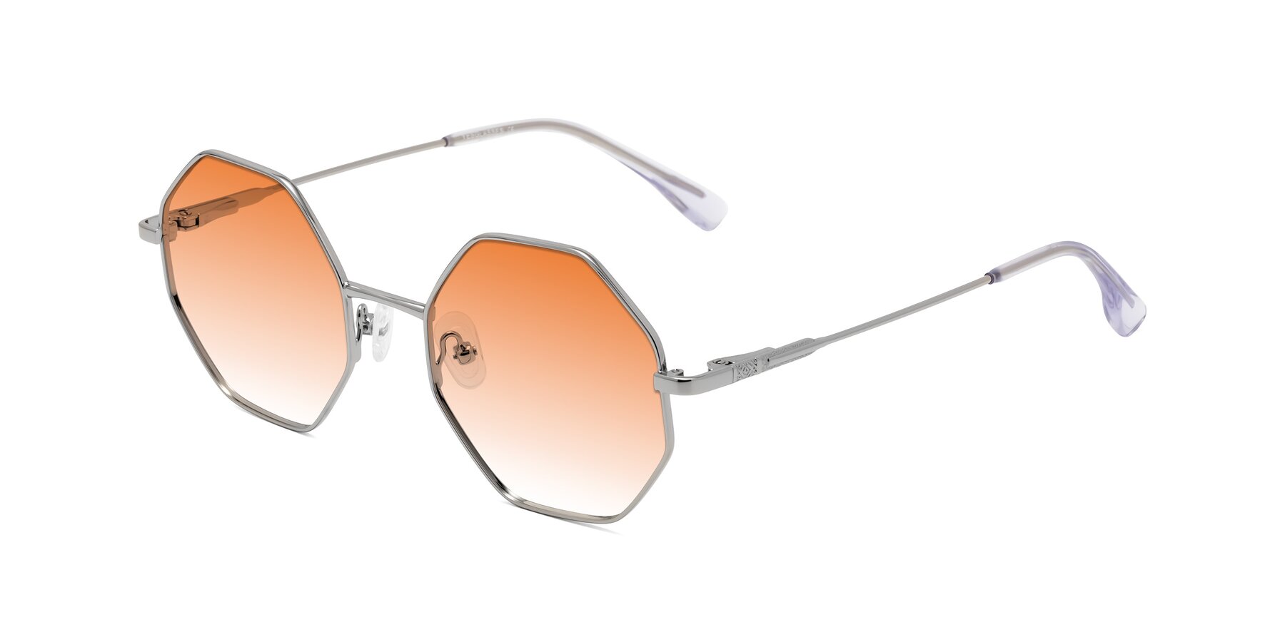 Angle of Fall in Silver with Orange Gradient Lenses