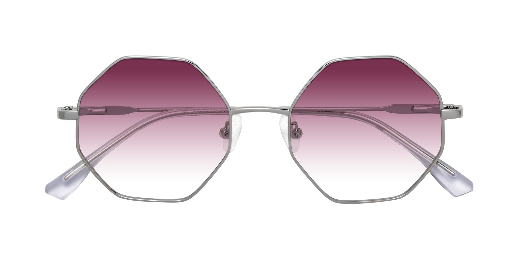 Folded Front of Fall in Silver with Wine Gradient Lenses