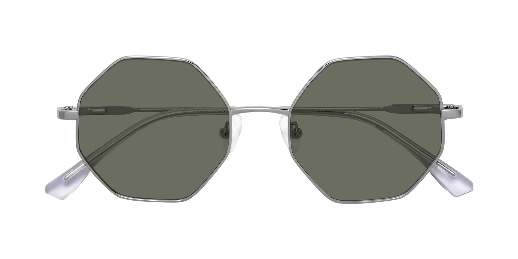 Folded Front of Fall in Silver with Gray Polarized Lenses