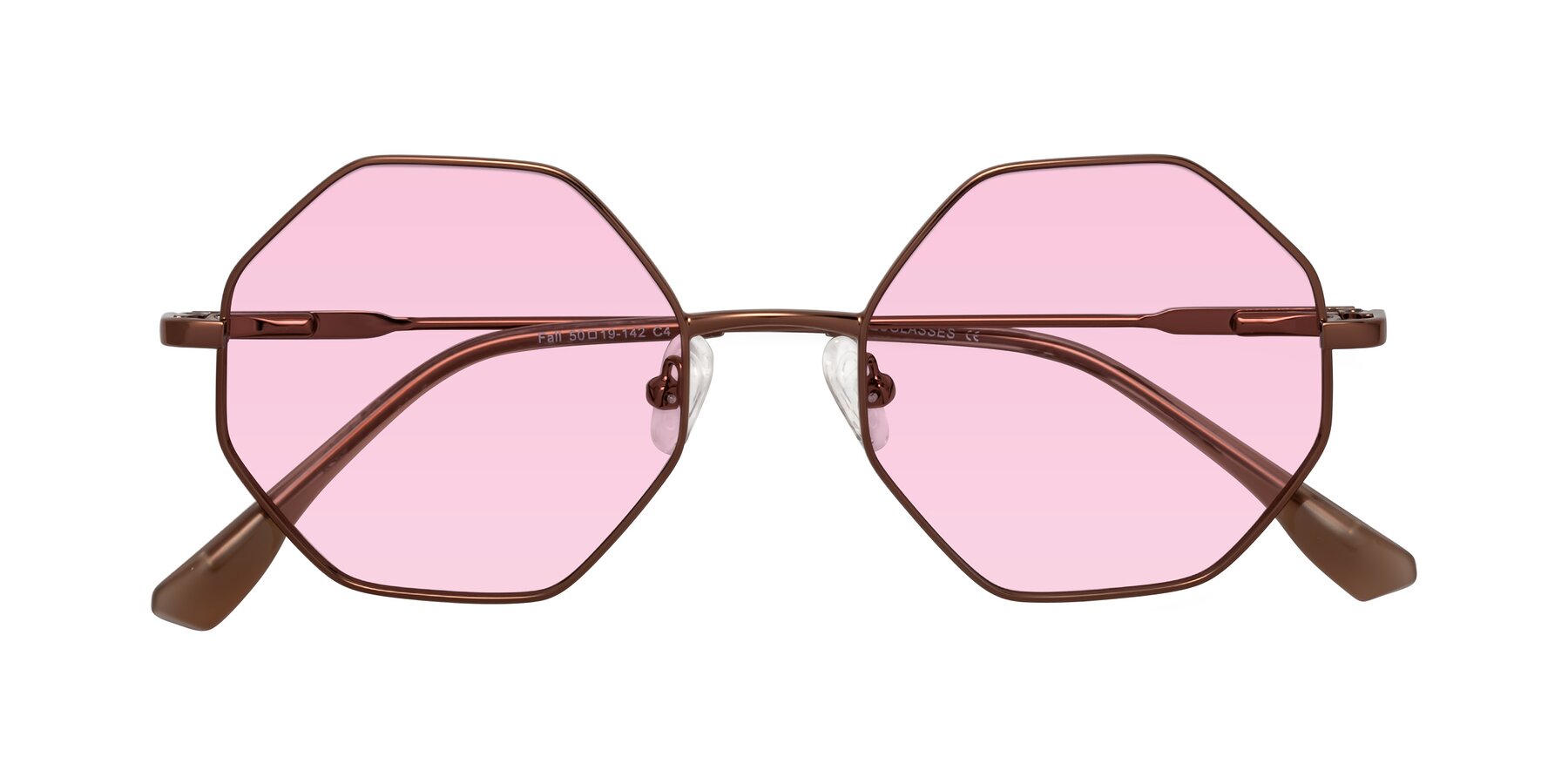 Folded Front of Fall in Bronze with Light Pink Tinted Lenses