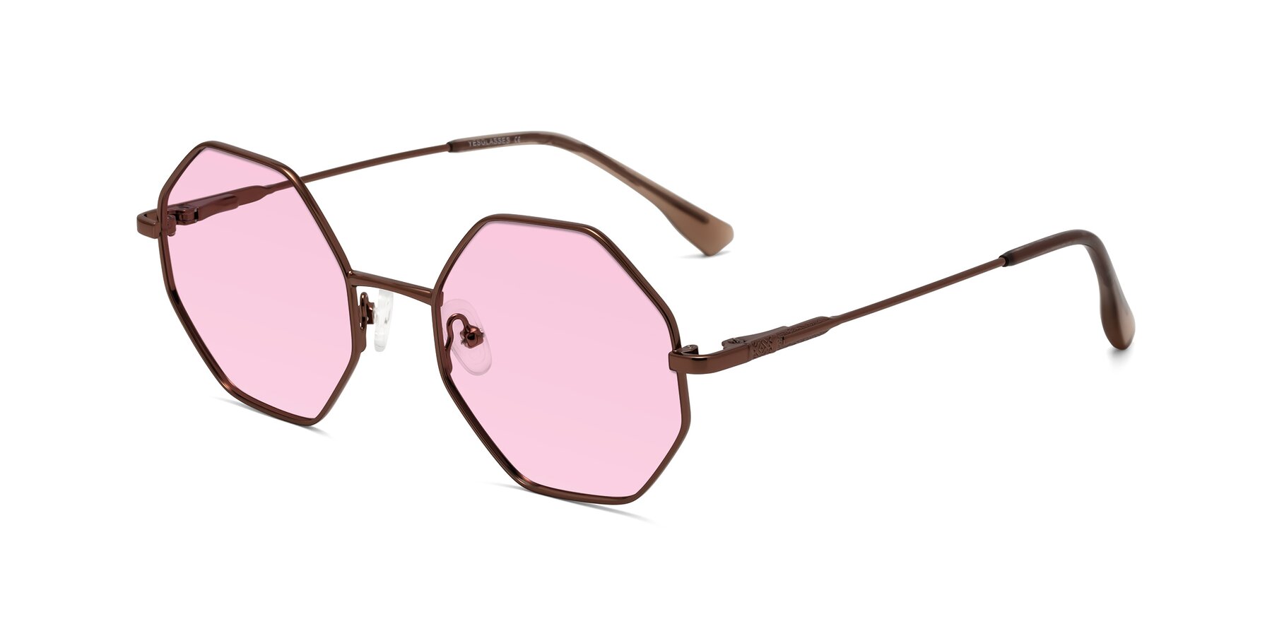 Angle of Fall in Bronze with Light Pink Tinted Lenses