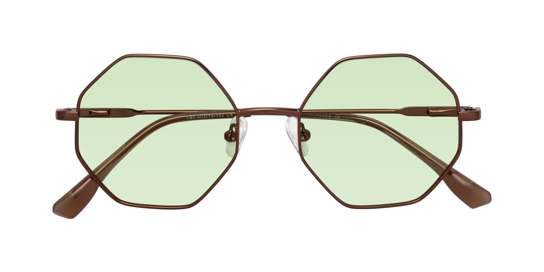 Folded Front of Fall in Bronze with Light Green Tinted Lenses