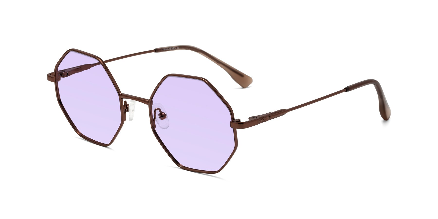 Angle of Fall in Bronze with Light Purple Tinted Lenses