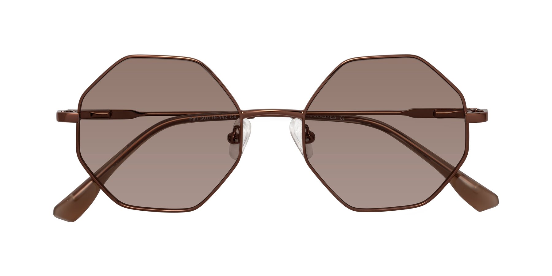 Folded Front of Fall in Bronze with Medium Brown Tinted Lenses