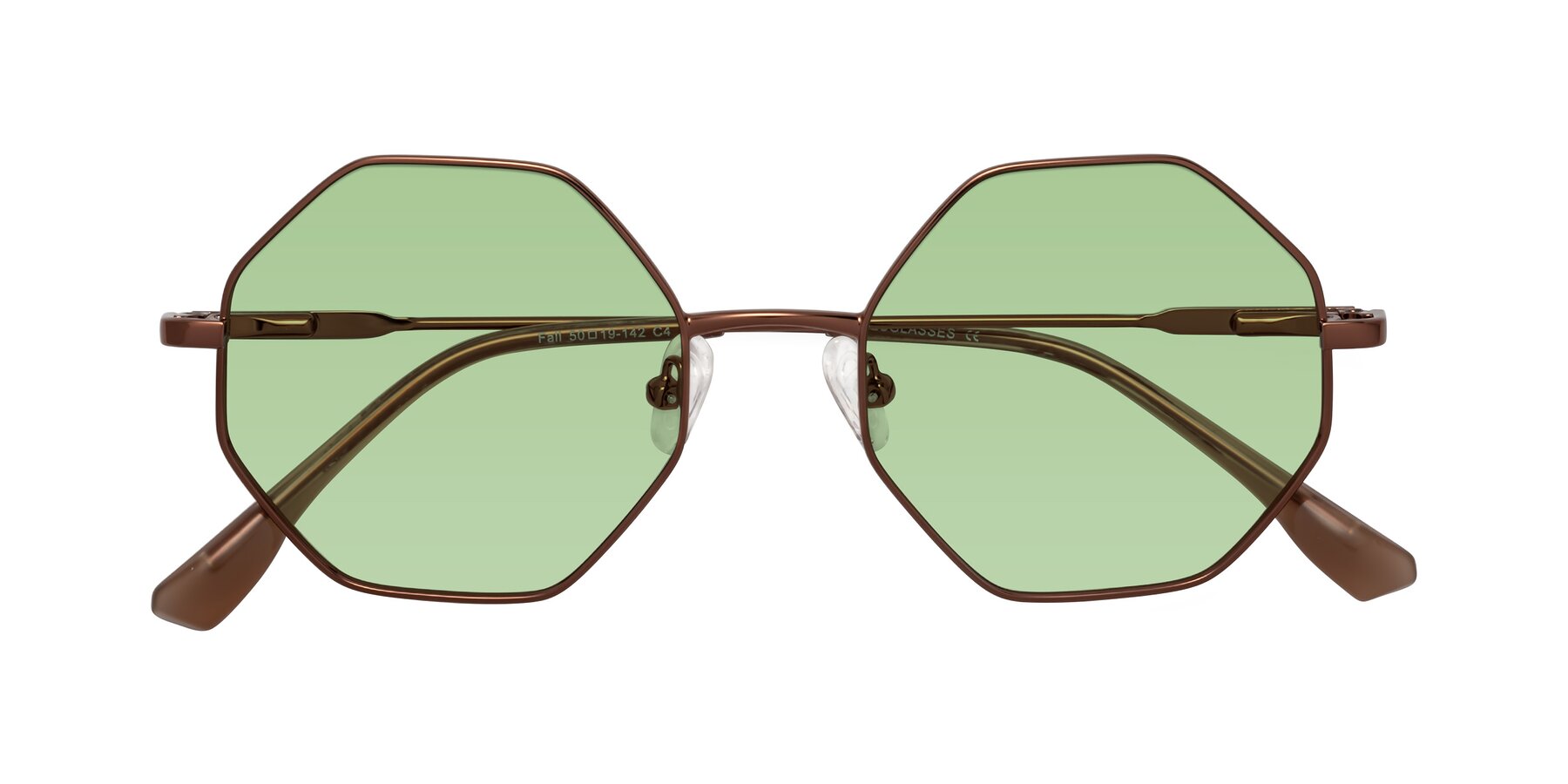 Folded Front of Fall in Bronze with Medium Green Tinted Lenses