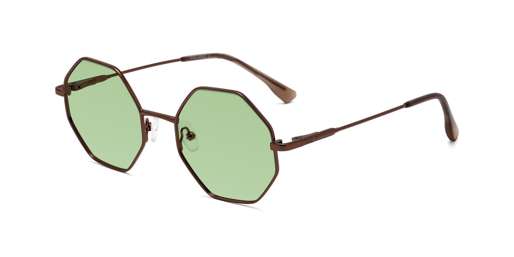 Angle of Fall in Bronze with Medium Green Tinted Lenses