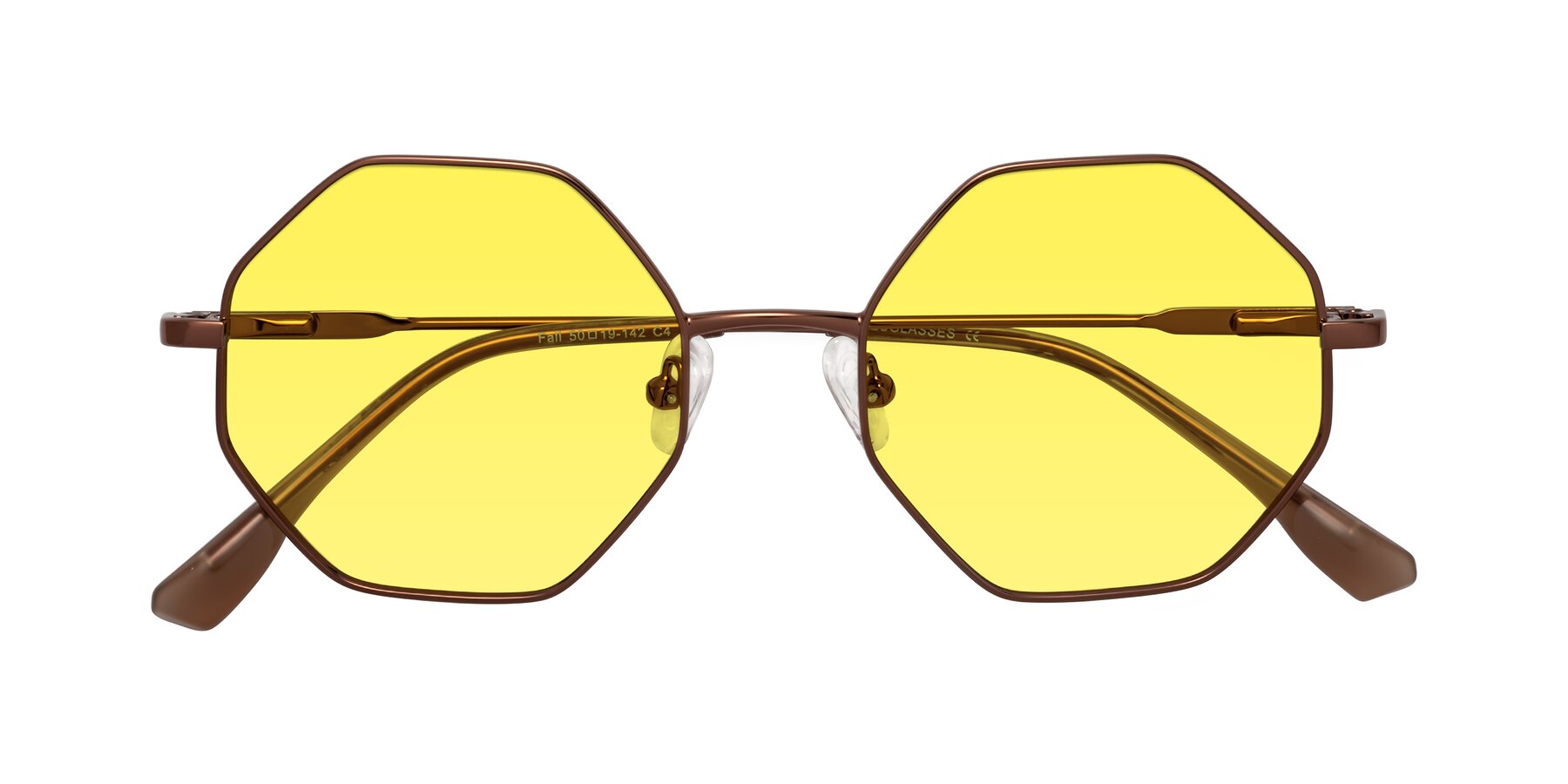 Folded Front of Fall in Bronze with Medium Yellow Tinted Lenses