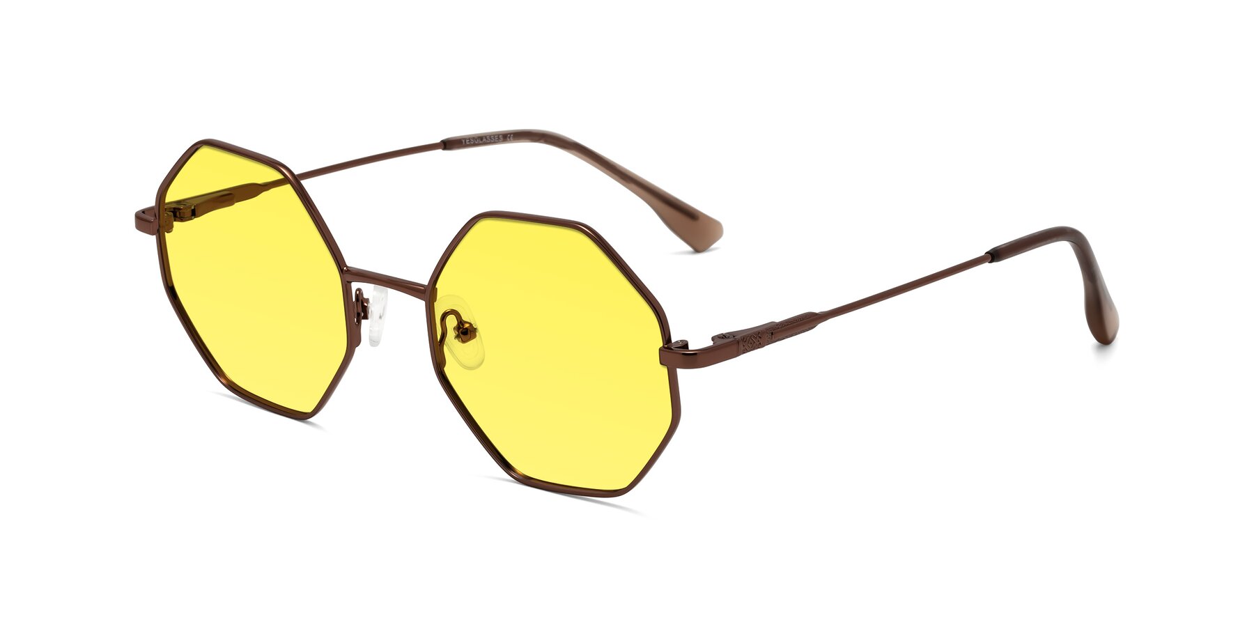 Angle of Fall in Bronze with Medium Yellow Tinted Lenses