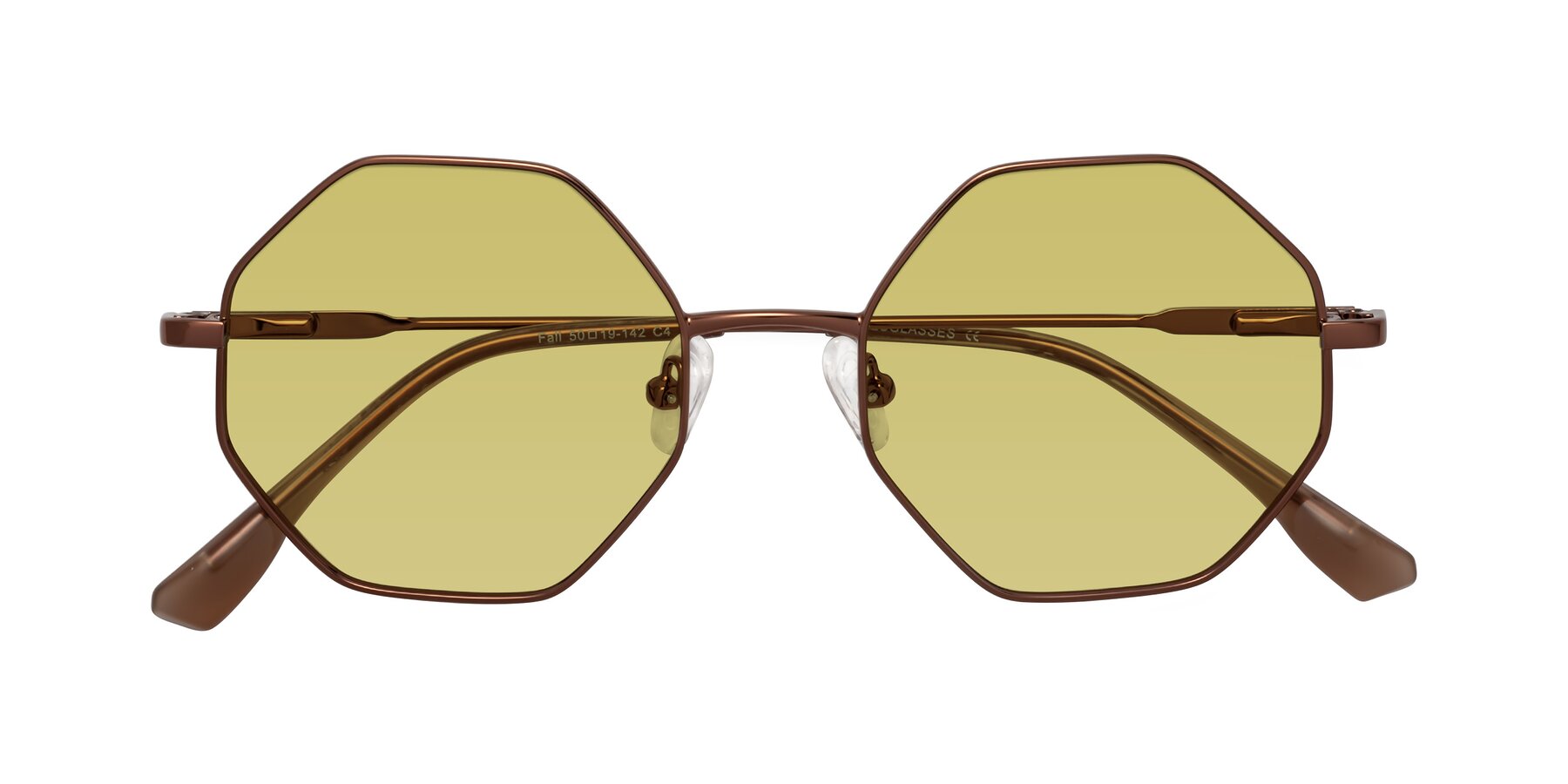 Folded Front of Fall in Bronze with Medium Champagne Tinted Lenses