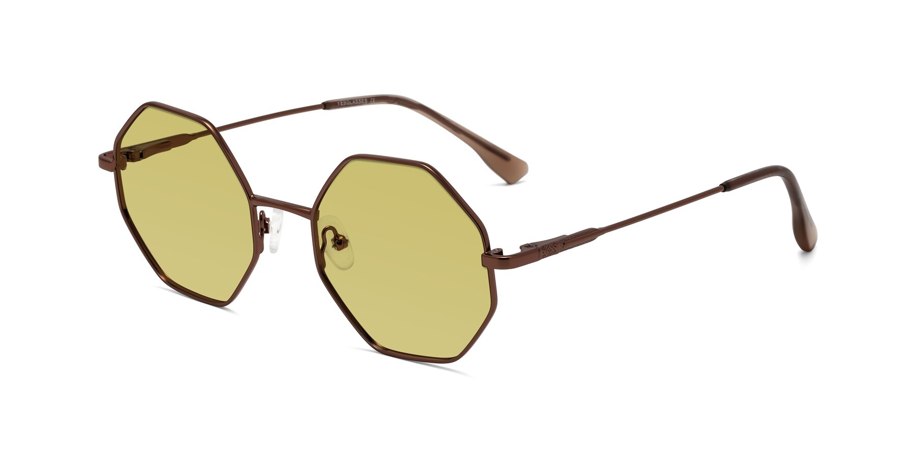 Angle of Fall in Bronze with Medium Champagne Tinted Lenses