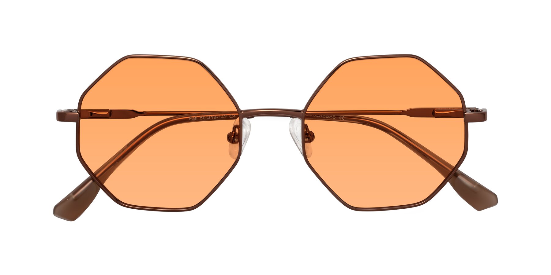 Folded Front of Fall in Bronze with Medium Orange Tinted Lenses