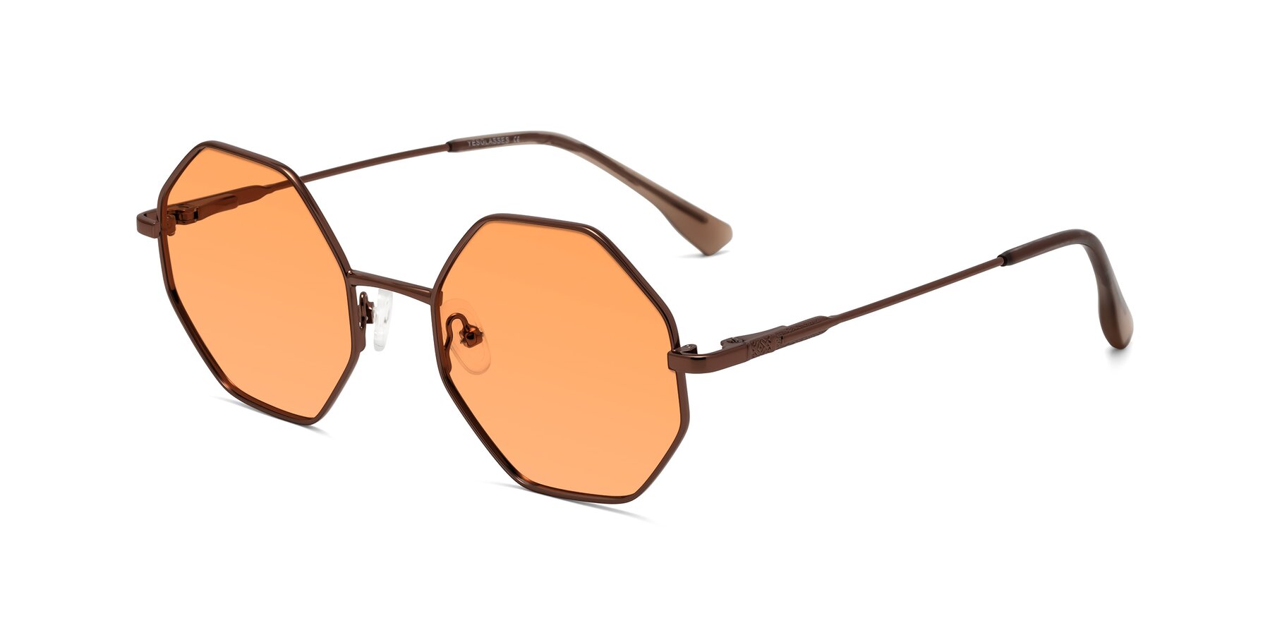 Angle of Fall in Bronze with Medium Orange Tinted Lenses