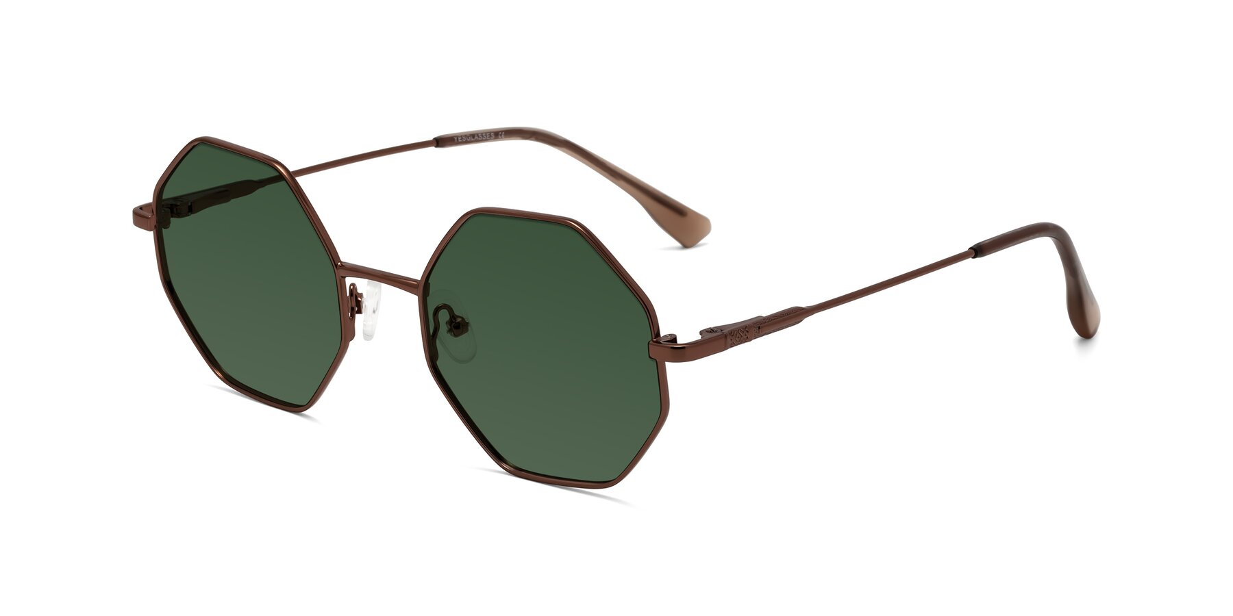 Angle of Fall in Bronze with Green Tinted Lenses