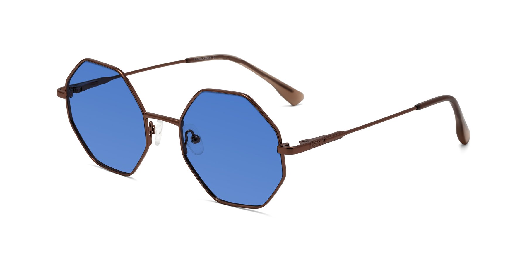 Angle of Fall in Bronze with Blue Tinted Lenses