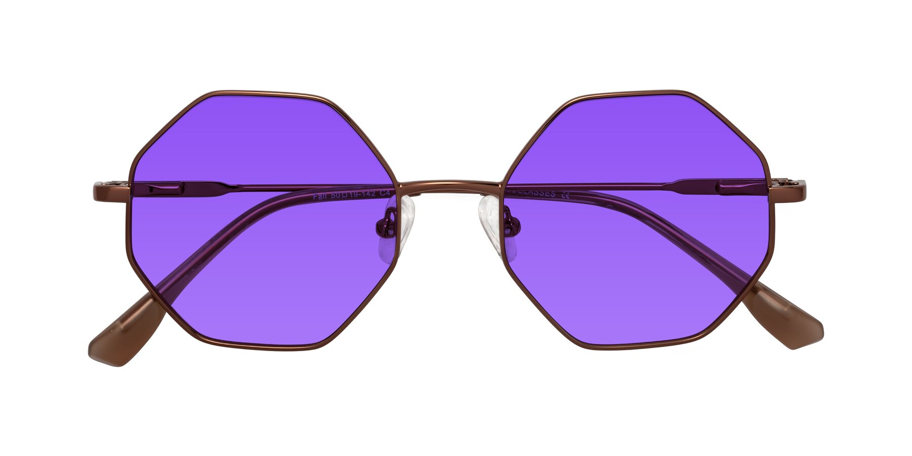 Folded Front of Fall in Bronze with Purple Tinted Lenses