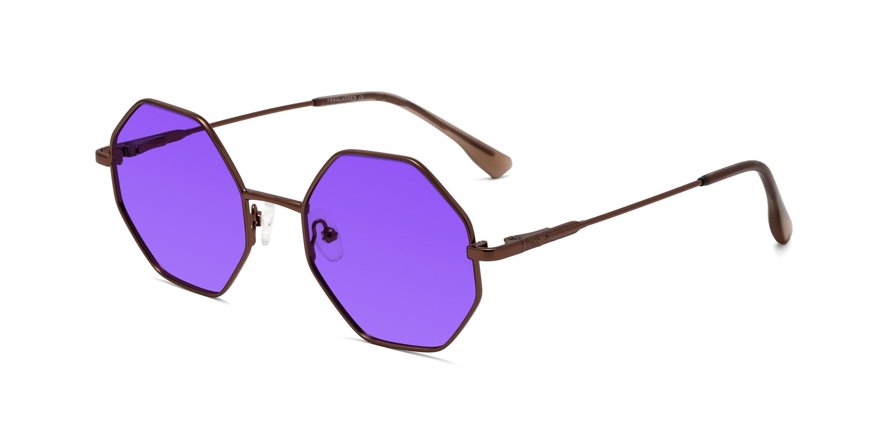 Angle of Fall in Bronze with Purple Tinted Lenses