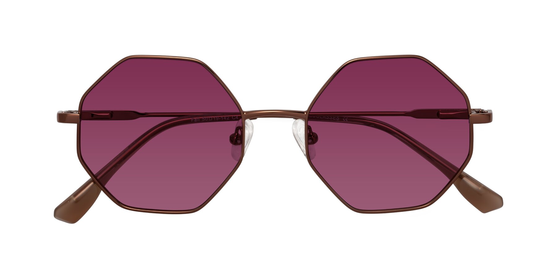 Folded Front of Fall in Bronze with Wine Tinted Lenses